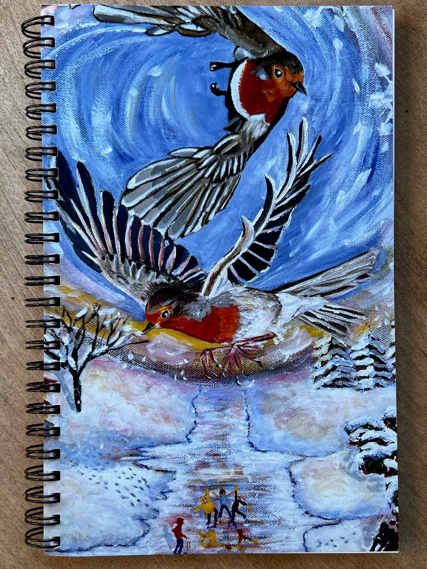 Christmas Cards and Gifts |Robin Redbreast cards | Snowy day in Oregon Christmas cards |Fine art greetings cards from original paintings by Olga V. Walmisley-Santiago | Magic Realism | Oregon gift | Colorful cards