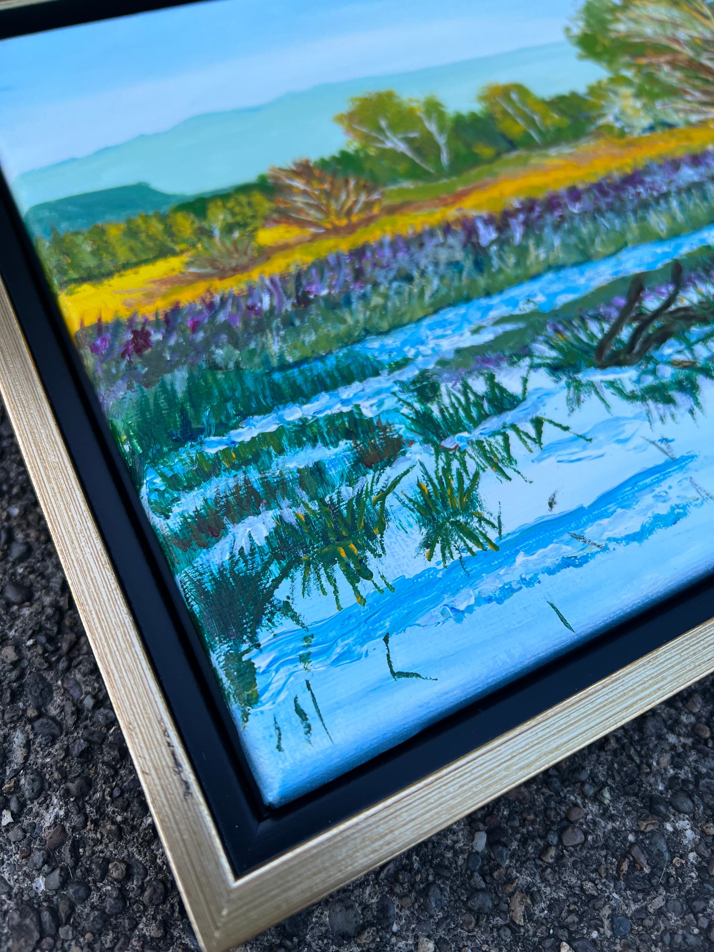 Yellow Meadow, Ankeny NWR |Acrylic on canvas by Olga V. Walmisley-Santiago|SOLD!