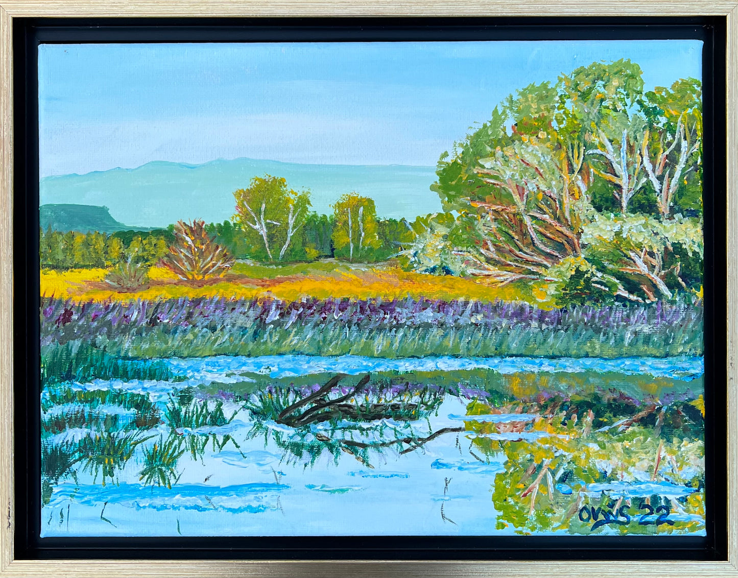 Yellow Meadow, Ankeny NWR |Acrylic on canvas by Olga V. Walmisley-Santiago|SOLD!
