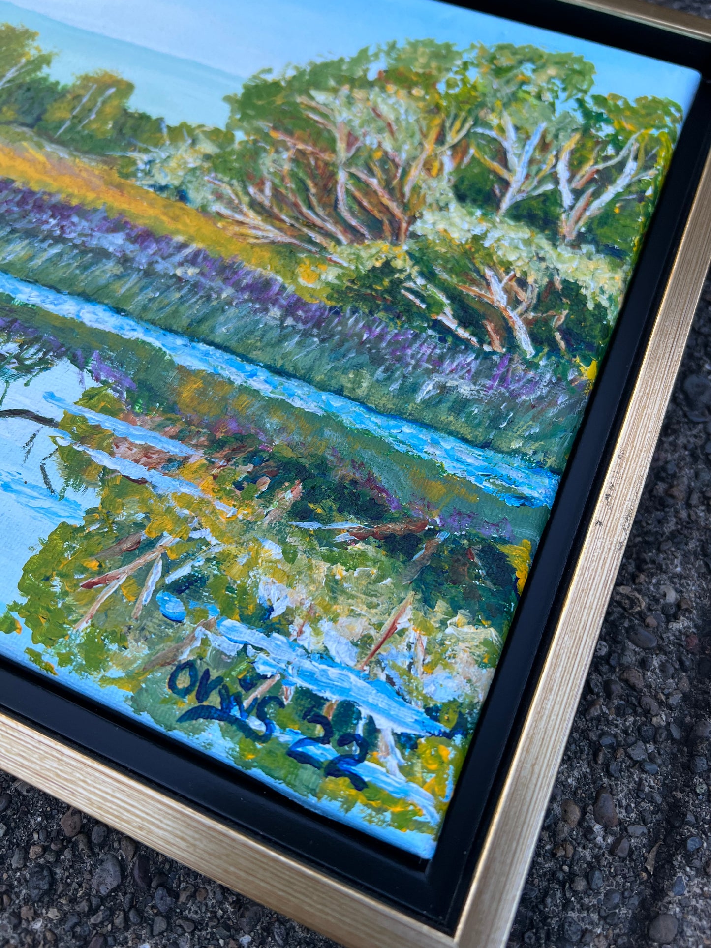 Yellow Meadow, Ankeny NWR |Acrylic on canvas by Olga V. Walmisley-Santiago|SOLD!