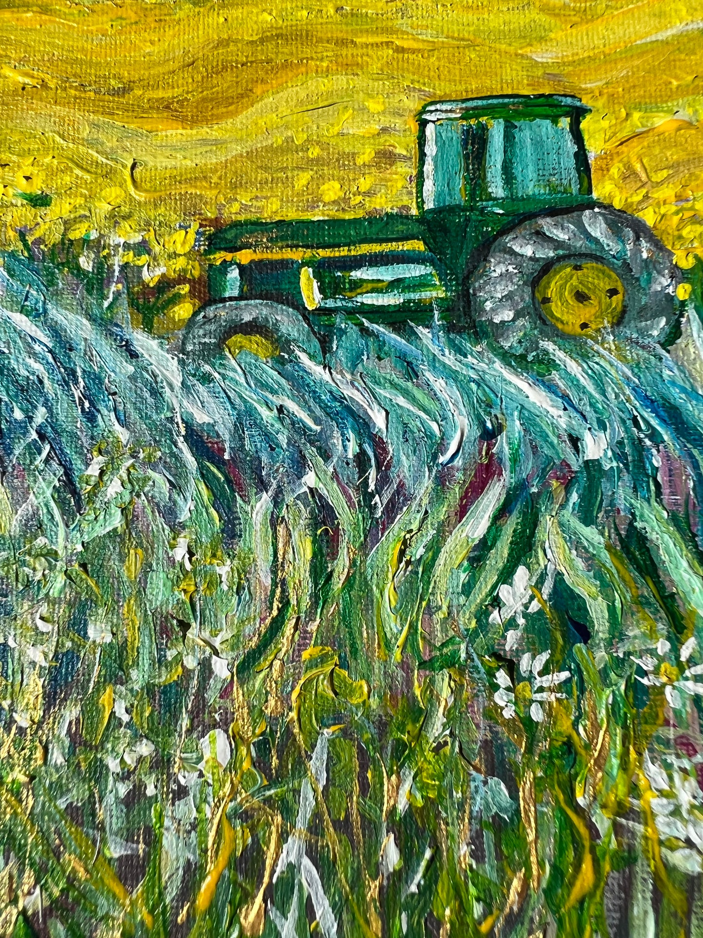 Yellow Field, Green Tractor, HWY 51