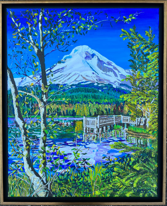 Mount Hood watches over Trillium Lake