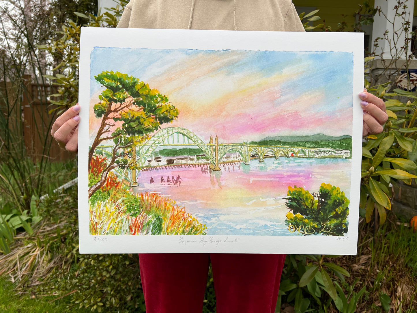 Yaquina Bay Bridge Sunset Fine art print