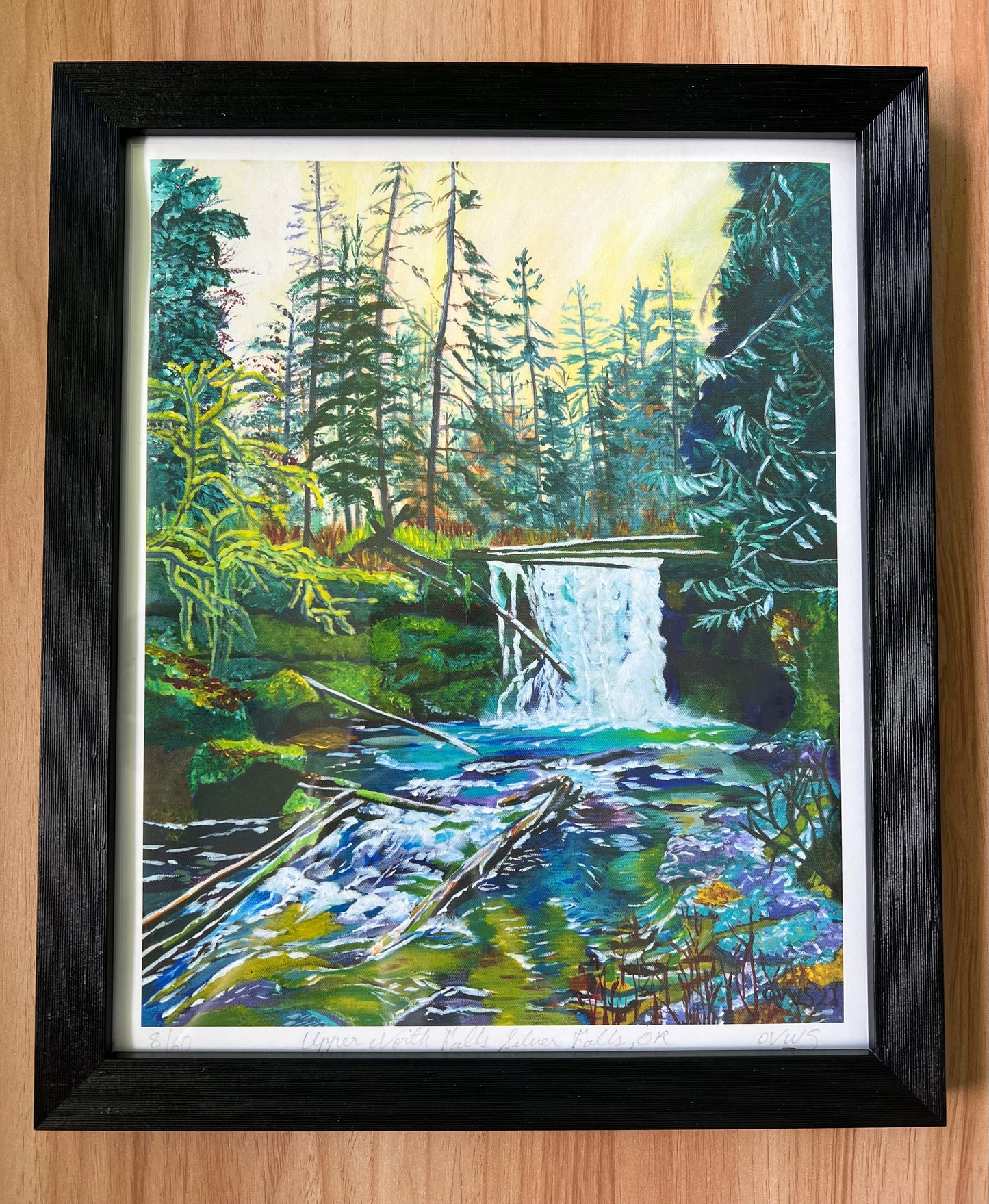 North Falls, Silver Falls 9 x 11 in. giclee print.