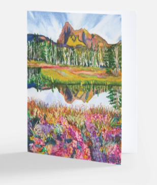 Colorful greetings cards | Fine art greetings cards from original paintings by Olga V. Walmisley-Santiago |  Magic Realism | Impressionism   | Oregon gift |  Colorful cards|  All occasions