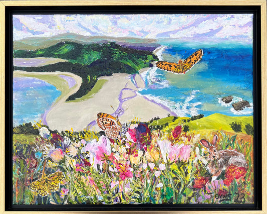 Cascade Head Trail Spring|Original acrylic painting| Magic Realism | original acrylic painting by Olga V. Walmisley-Santiago |Impressionism | Colorful Wall Art| Expressionism |Oregon artist |Landscape painting | $500.00